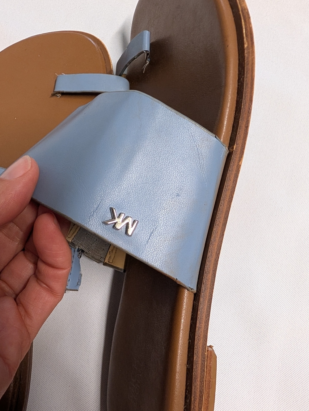 MICHAEL Michael Kors August Blue Slide Sandals for Women Size 10 - Picture 8 of 16
